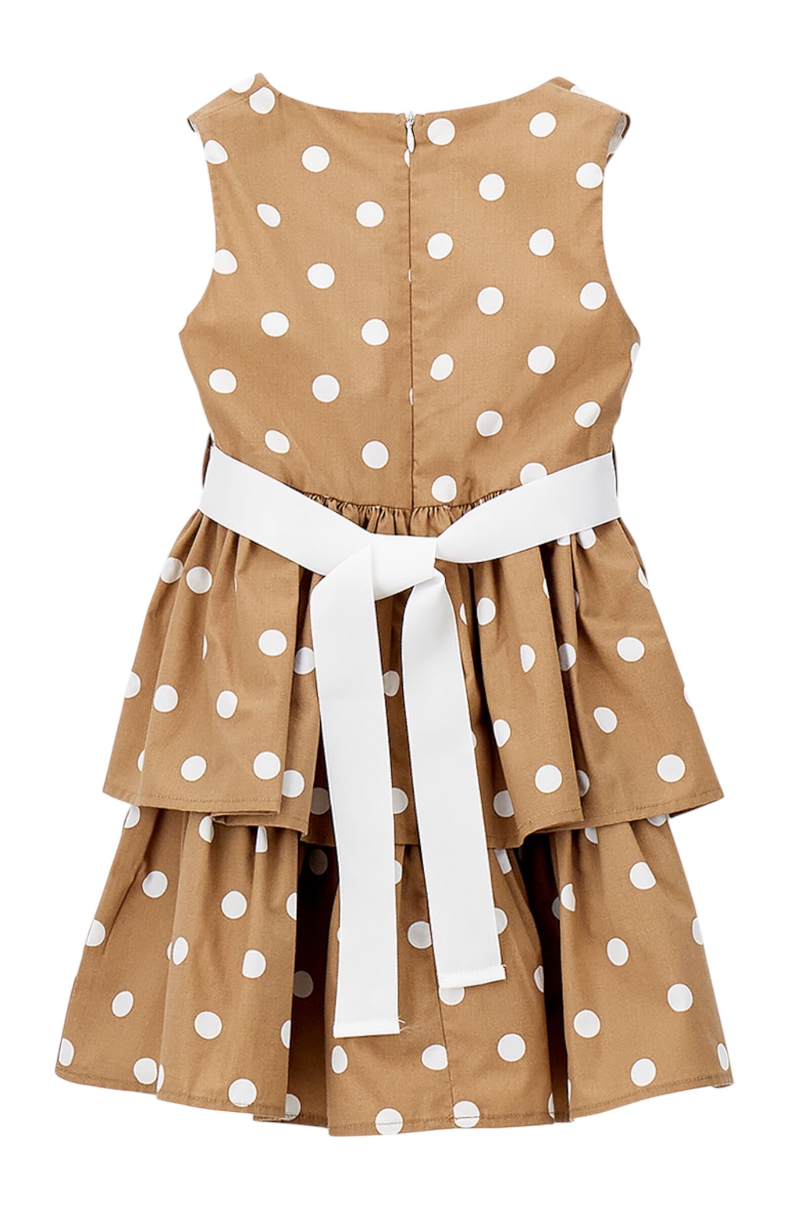 Платье дев. АРТ.4.G334.00,беж,хл-пэ